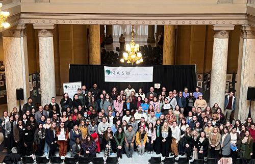 The NASW Indiana Chapter held its 26th annual Legislative Education and Advocacy Day (LEAD) at the Indiana Statehouse. LEAD is designed to encourage Indiana social workers to participate in the legislative process, reaffirm Indiana policymakers’ embrace of social work ideals, and teach students and social workers the value of advocacy